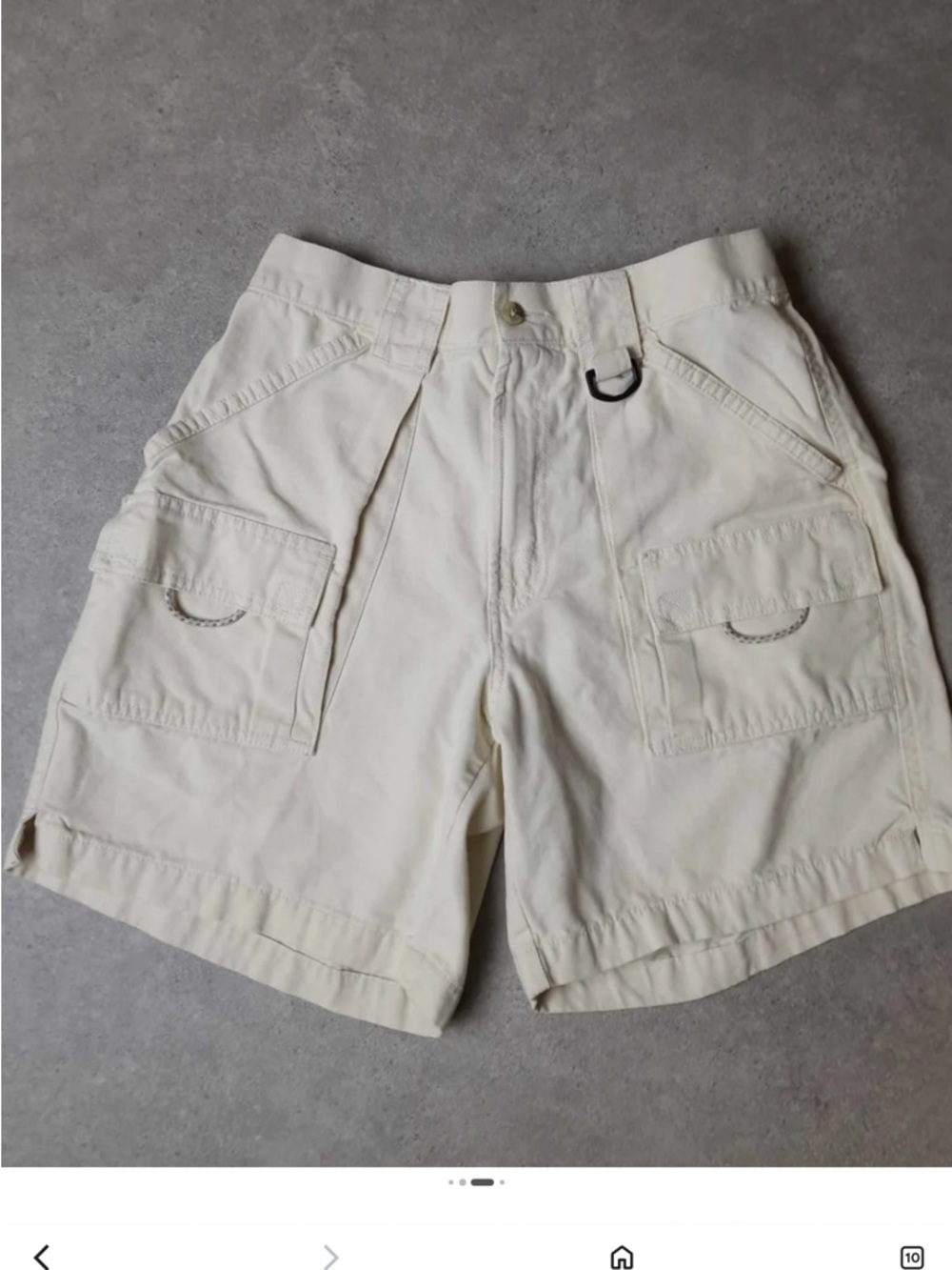 Columbia Men's Cargo Shorts in Off-White/Cream